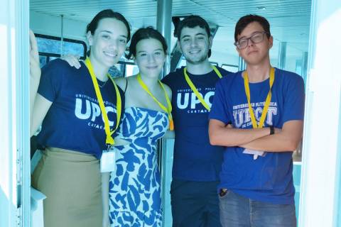 Francisco Antonio Lloret, a la derecha, junto a otros voluntarios del Campus Talentum.